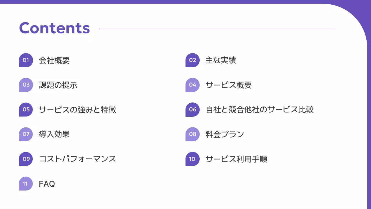 紫 モダン ビジネス プレゼンテーション