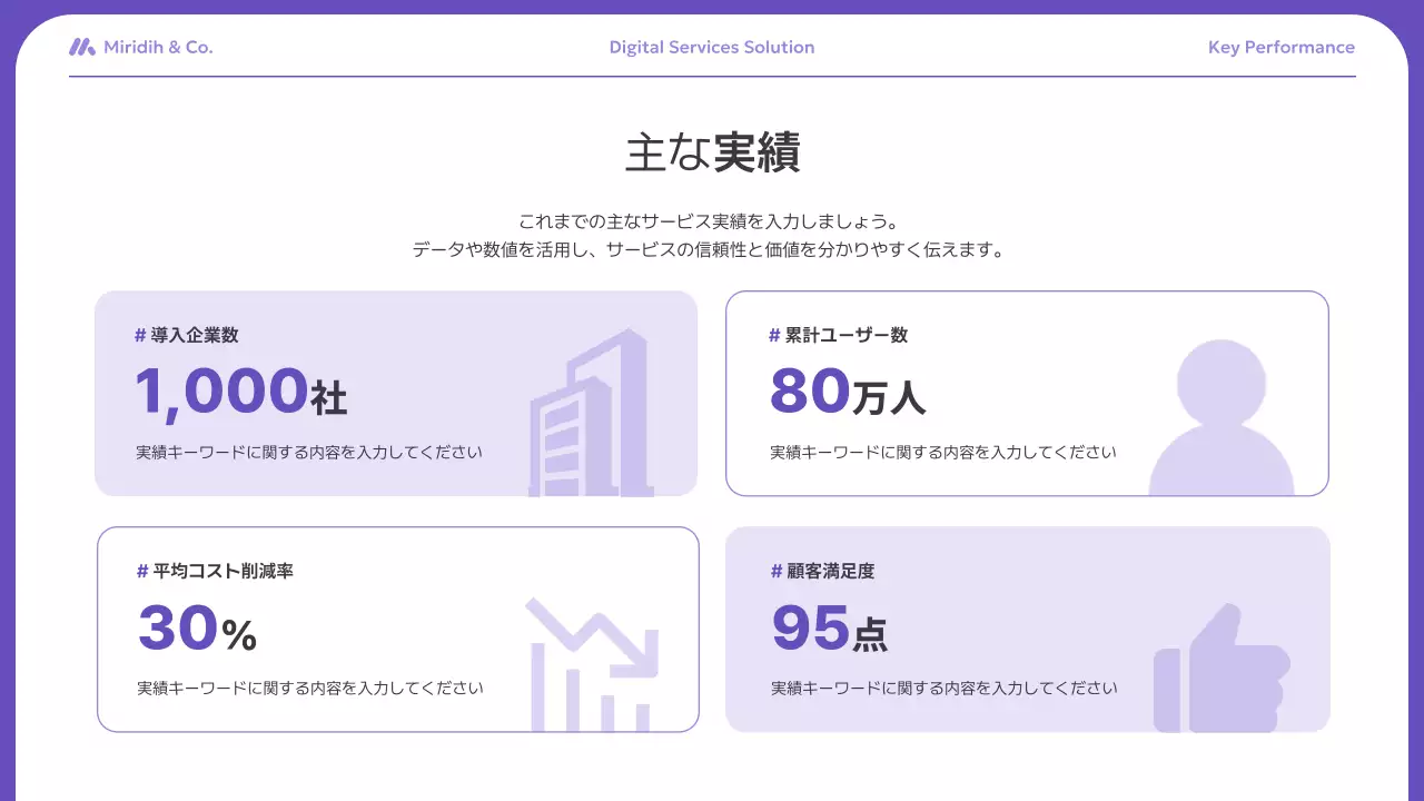 紫 モダン ビジネス プレゼンテーション