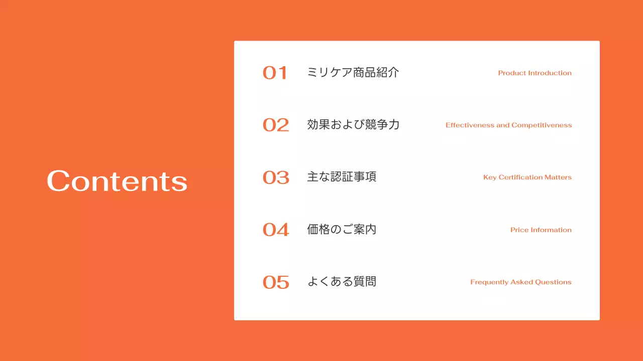 オレンジ シンプル 健康 プラン プレゼンテーション