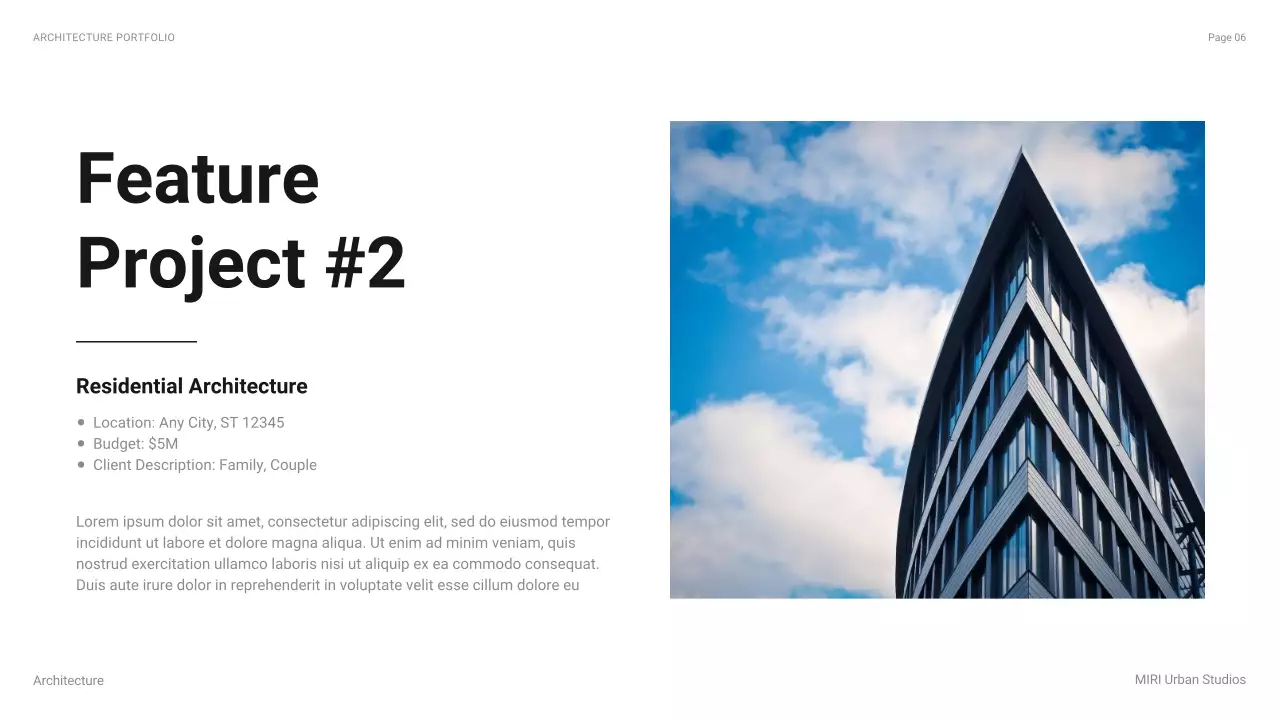 Coral Modern Architecture Portfolio Presentation