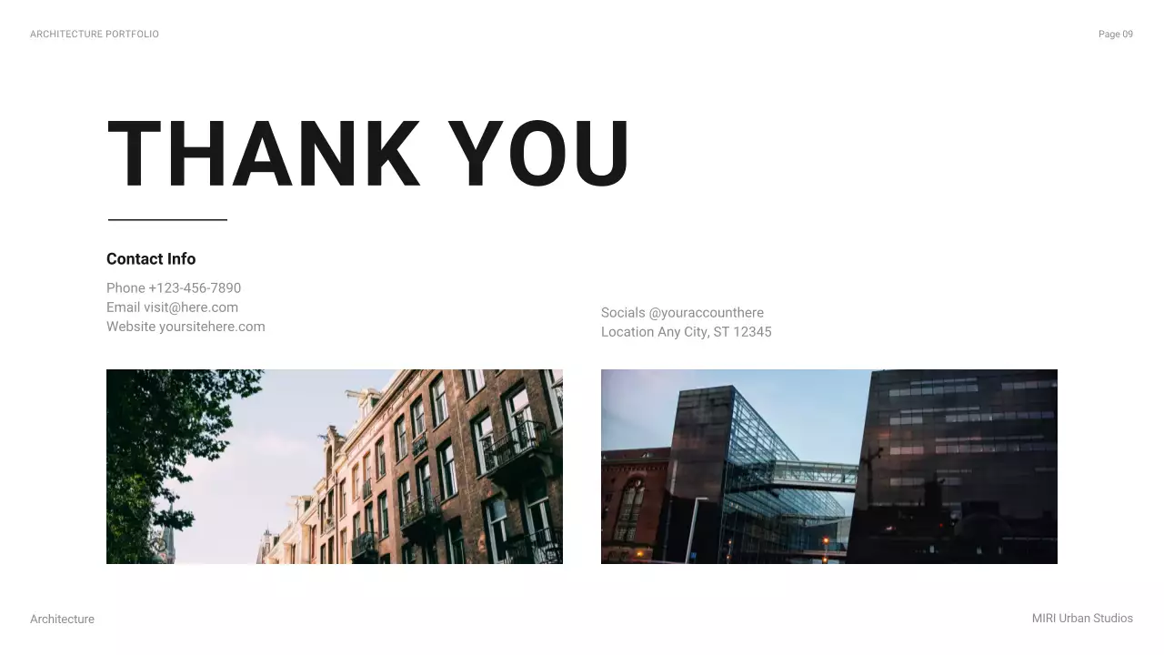 Coral Modern Architecture Portfolio Presentation