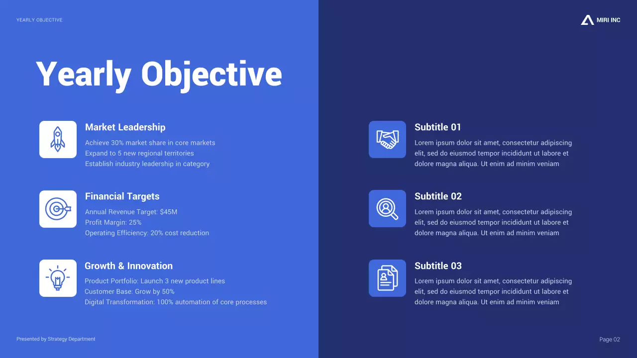 Blue Professional Business Report Presentation