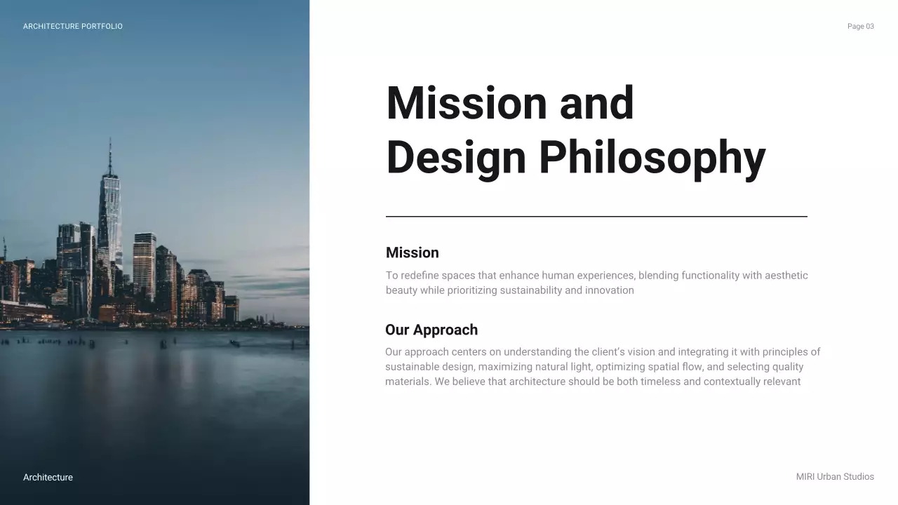 Coral Modern Architecture Portfolio Presentation