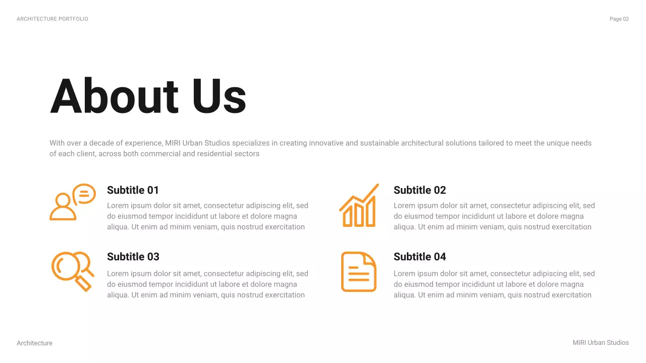 Coral Modern Architecture Portfolio Presentation