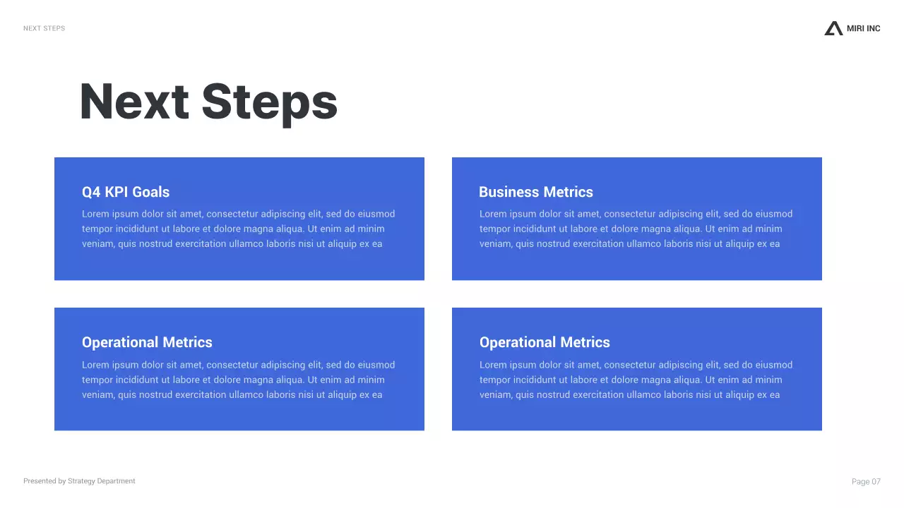 Blue Professional Business Report Presentation