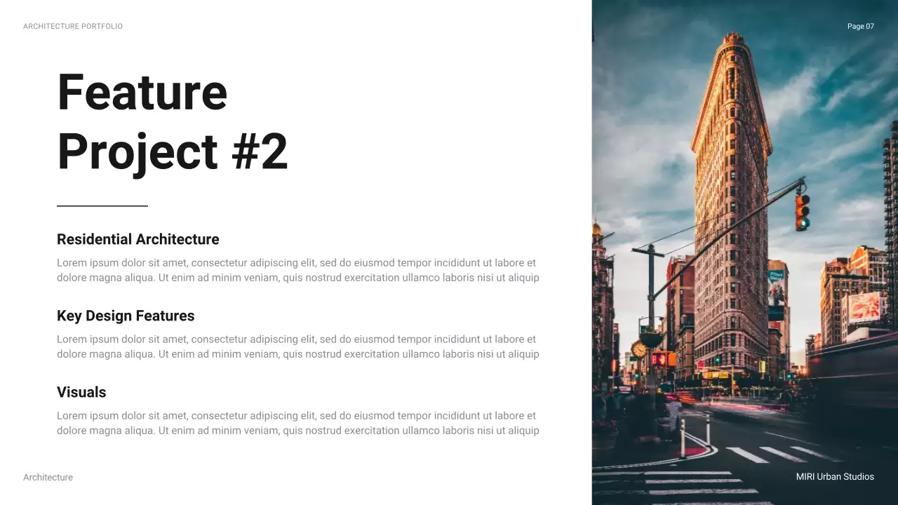 Coral Modern Architecture Portfolio Presentation