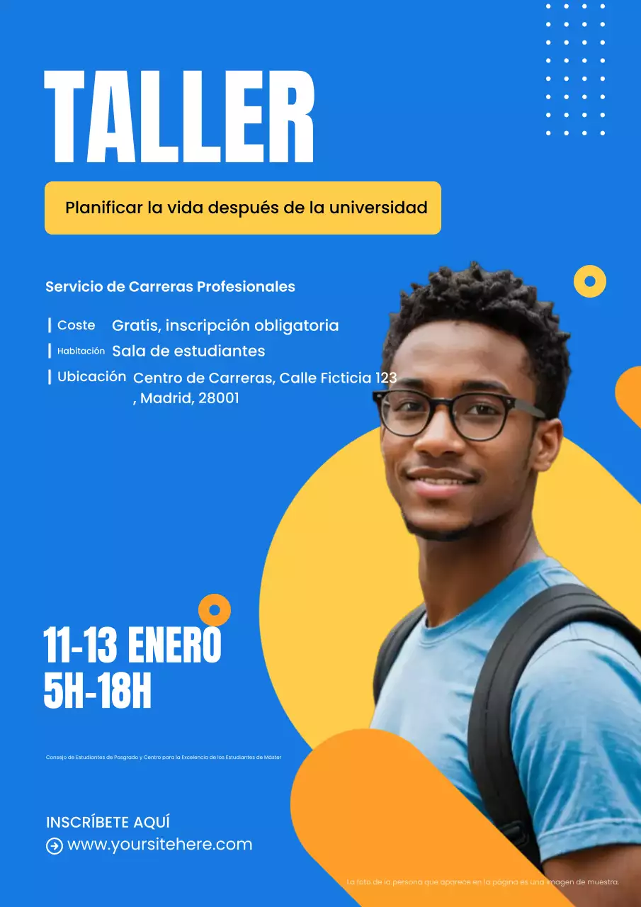 invitación al taller blue modern career
