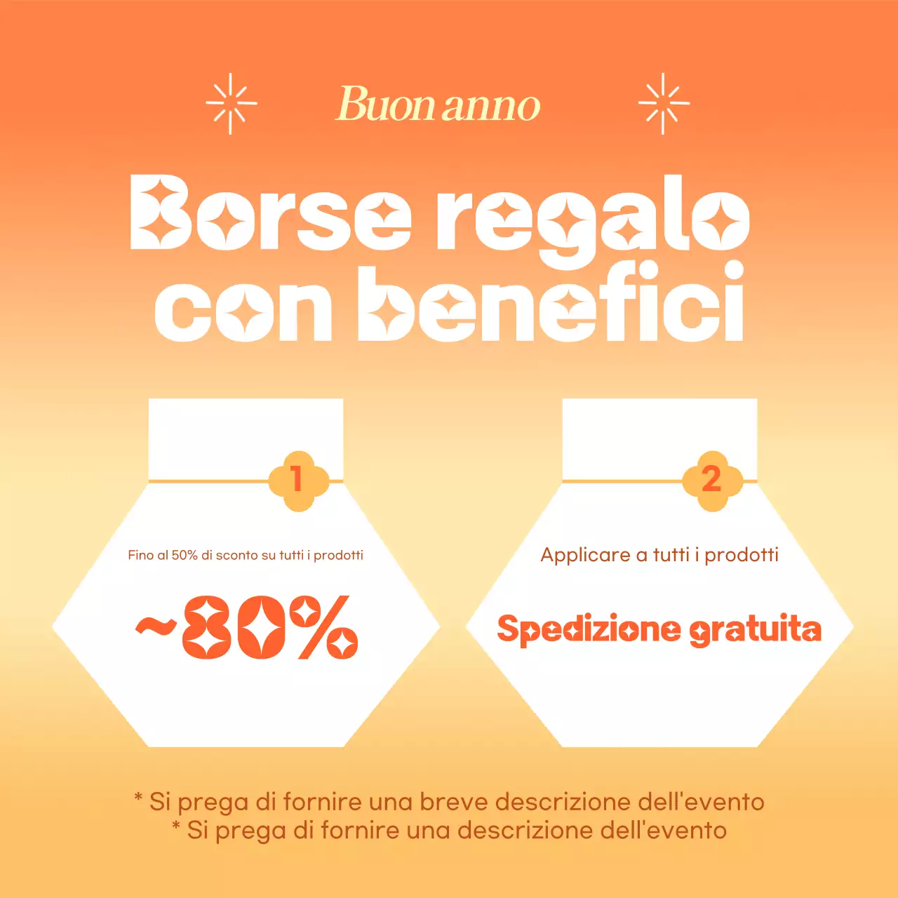Evento di Capodanno di default arancione