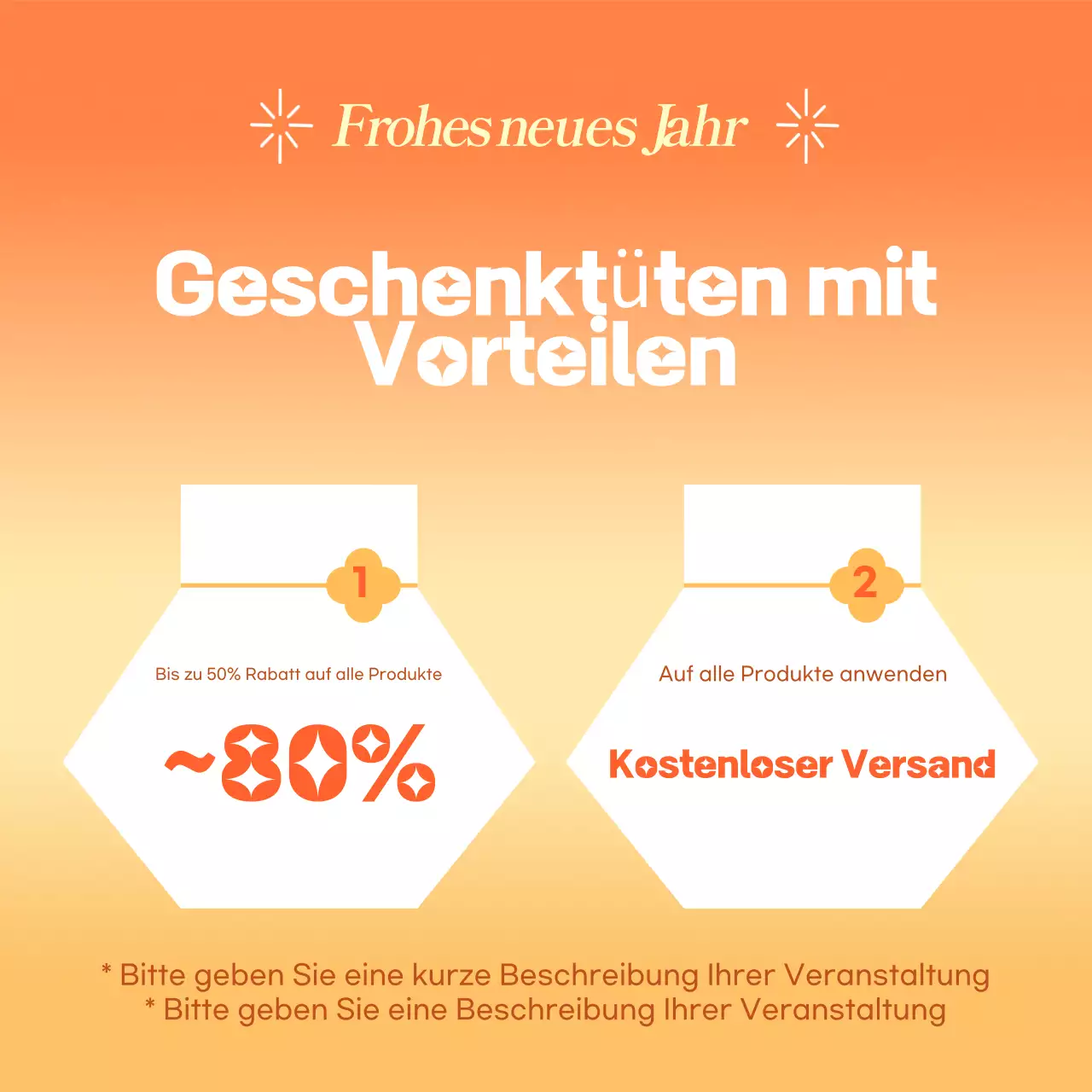 Orange Standard-Neujahrsveranstaltung