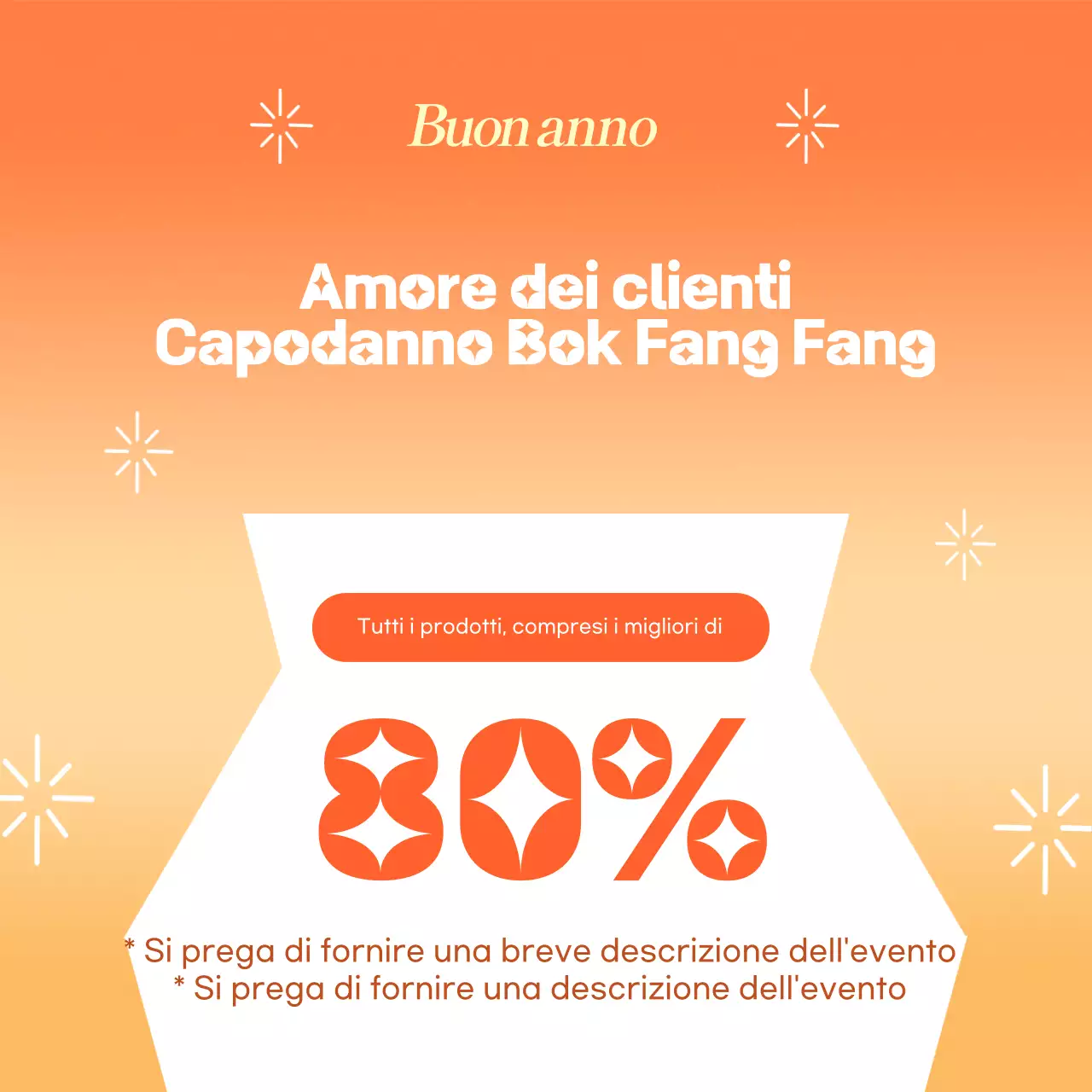 Evento di Capodanno di default arancione