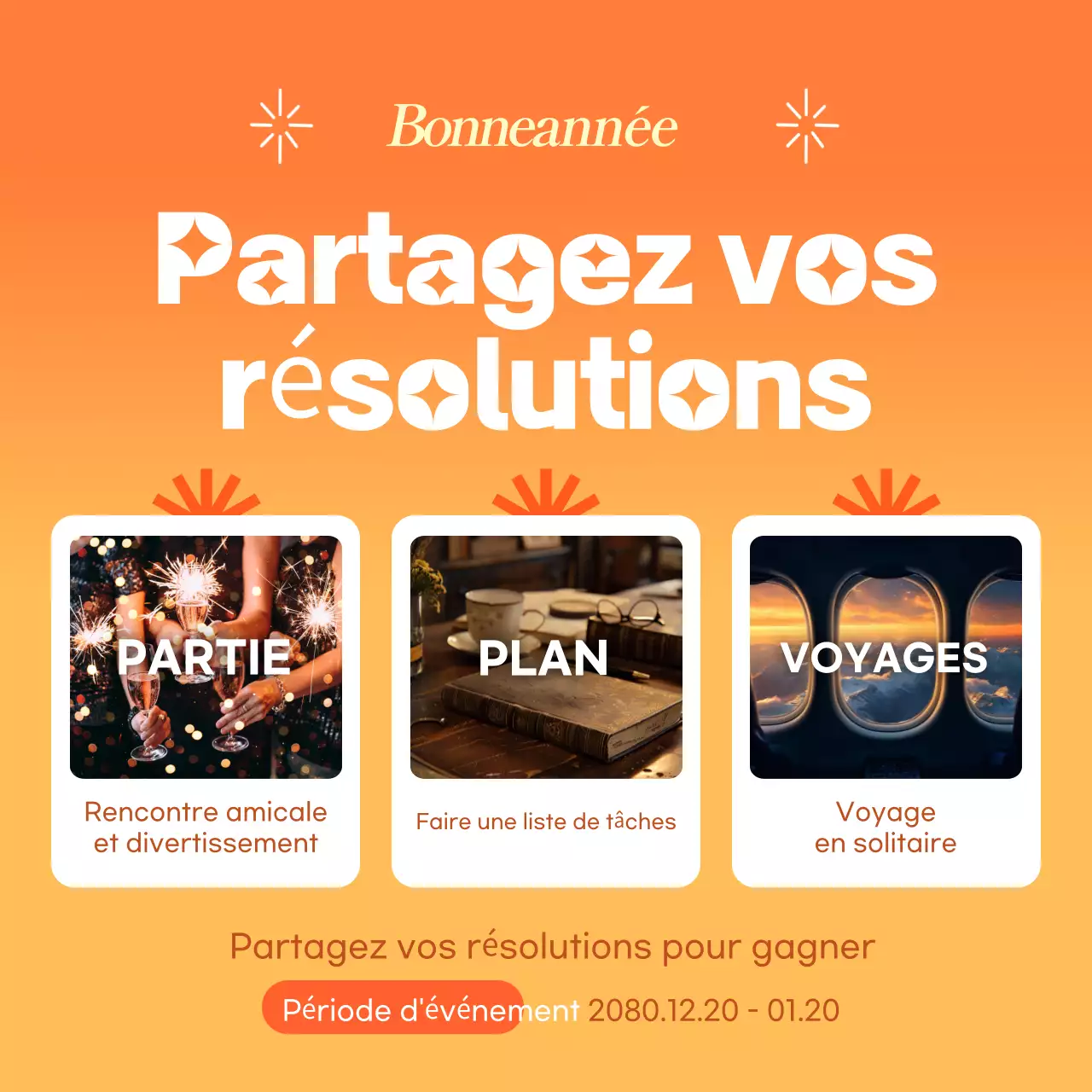 Événement du Nouvel An par défaut d'Orange