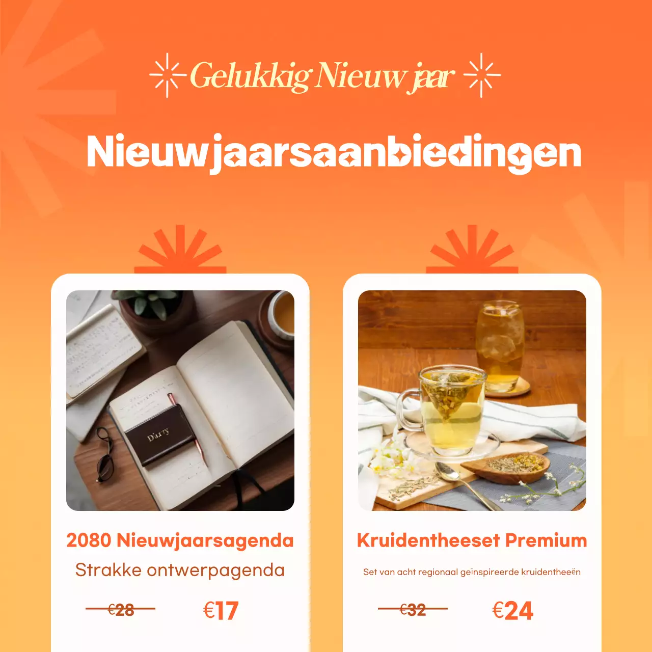 Oranje standaard nieuwjaarsevenement