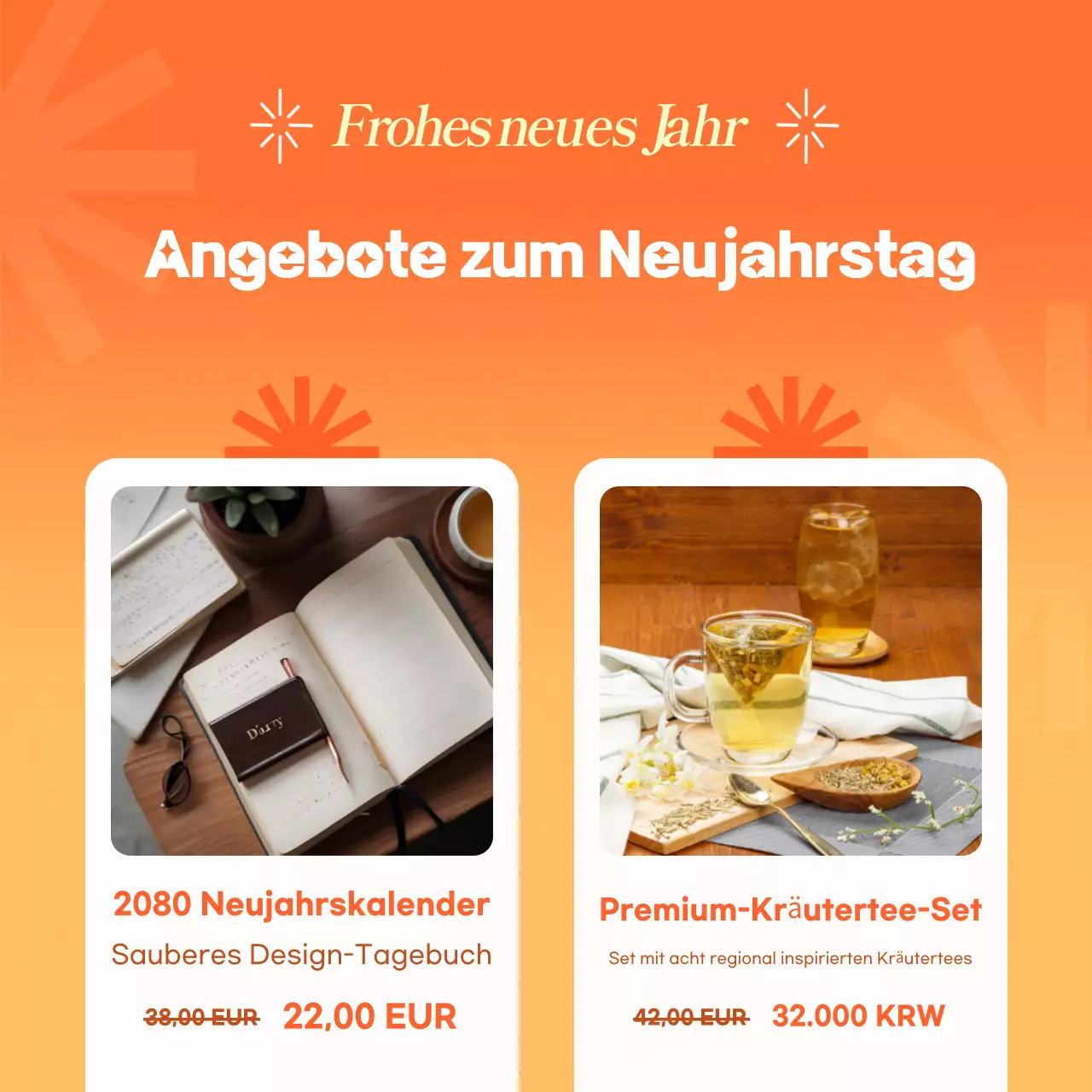 Orange Standard-Neujahrsveranstaltung