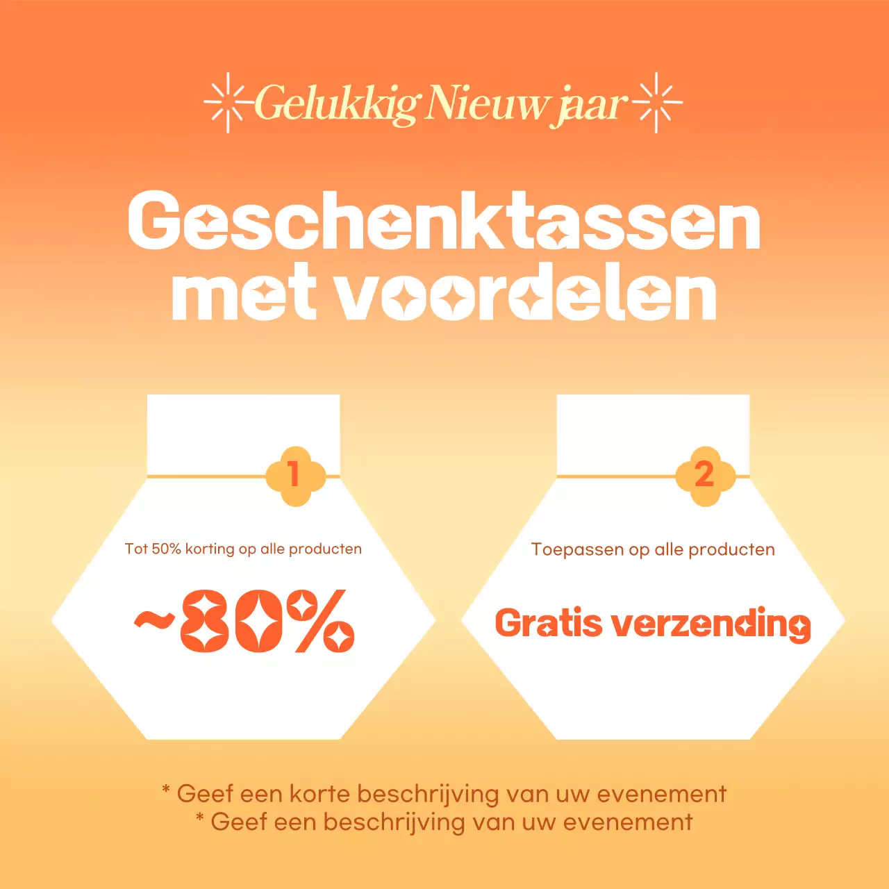 Oranje standaard nieuwjaarsevenement