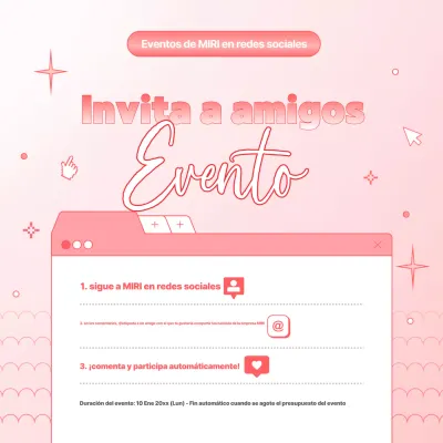 Pink Simple Eventos en redes sociales