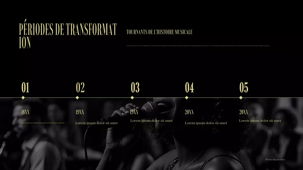 événement musical vintage noir