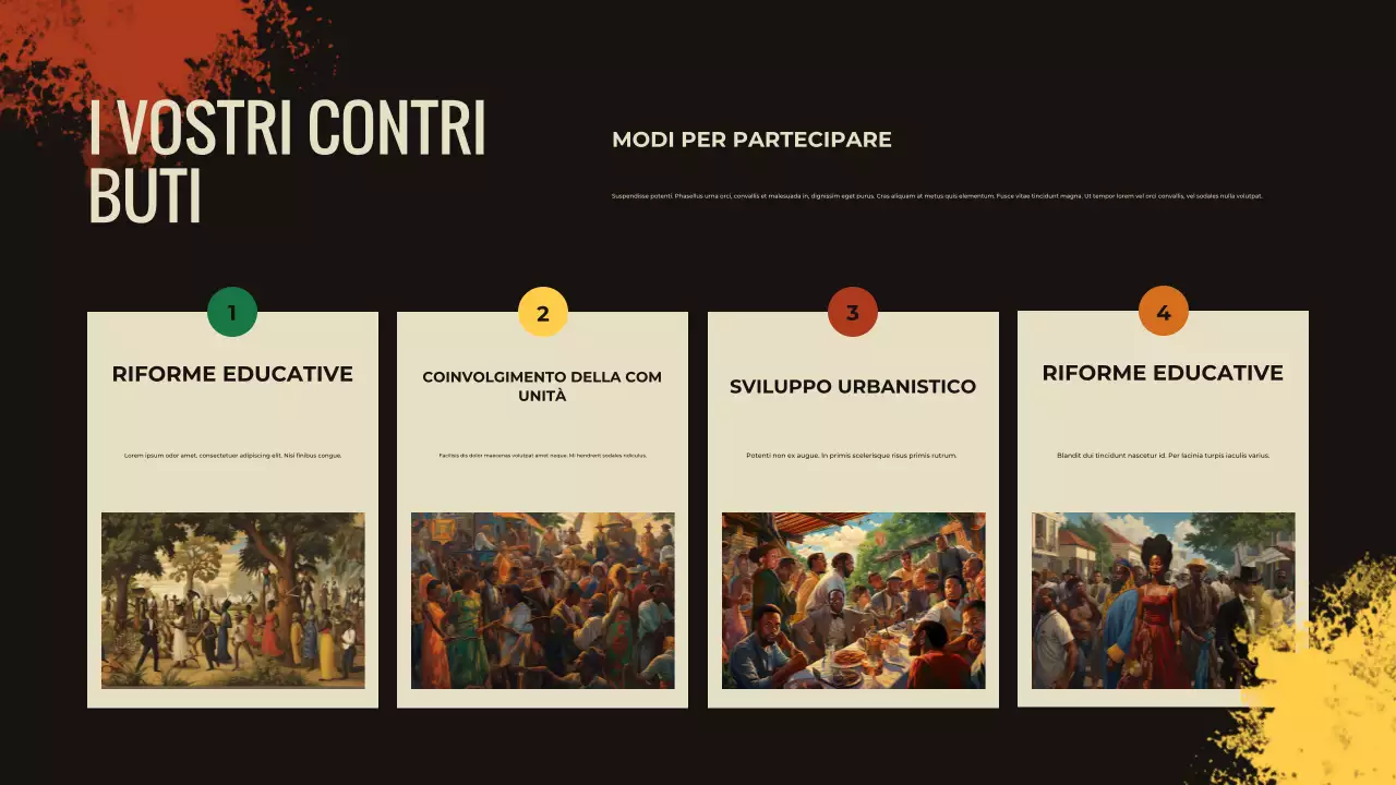 annuncio di evento sociale artistico arcobaleno