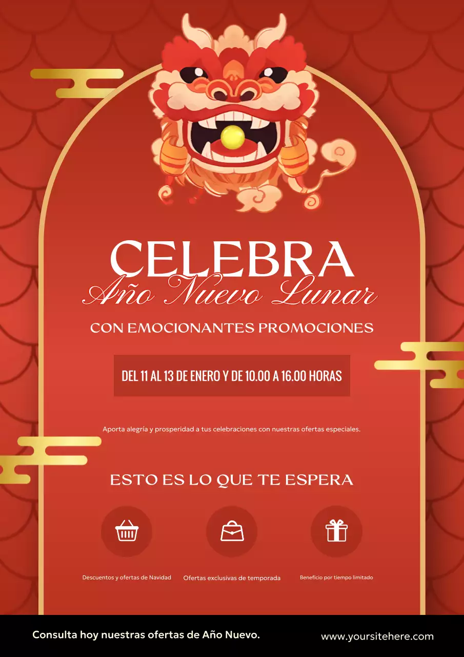 promoción de la fiesta tradicional roja
