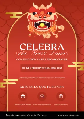 promoción de la fiesta tradicional roja