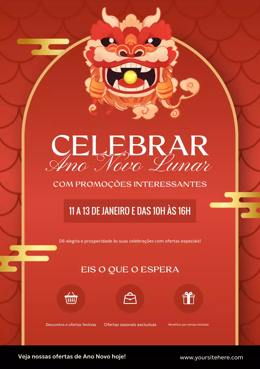 promoção da festa tradicional vermelha
