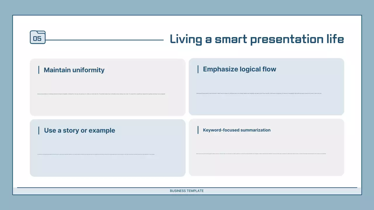 Apresentação de modelo simples azul