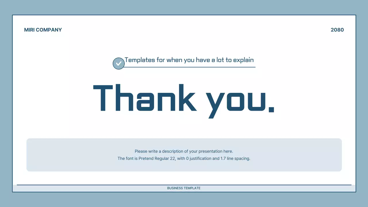 Apresentação de modelo simples azul