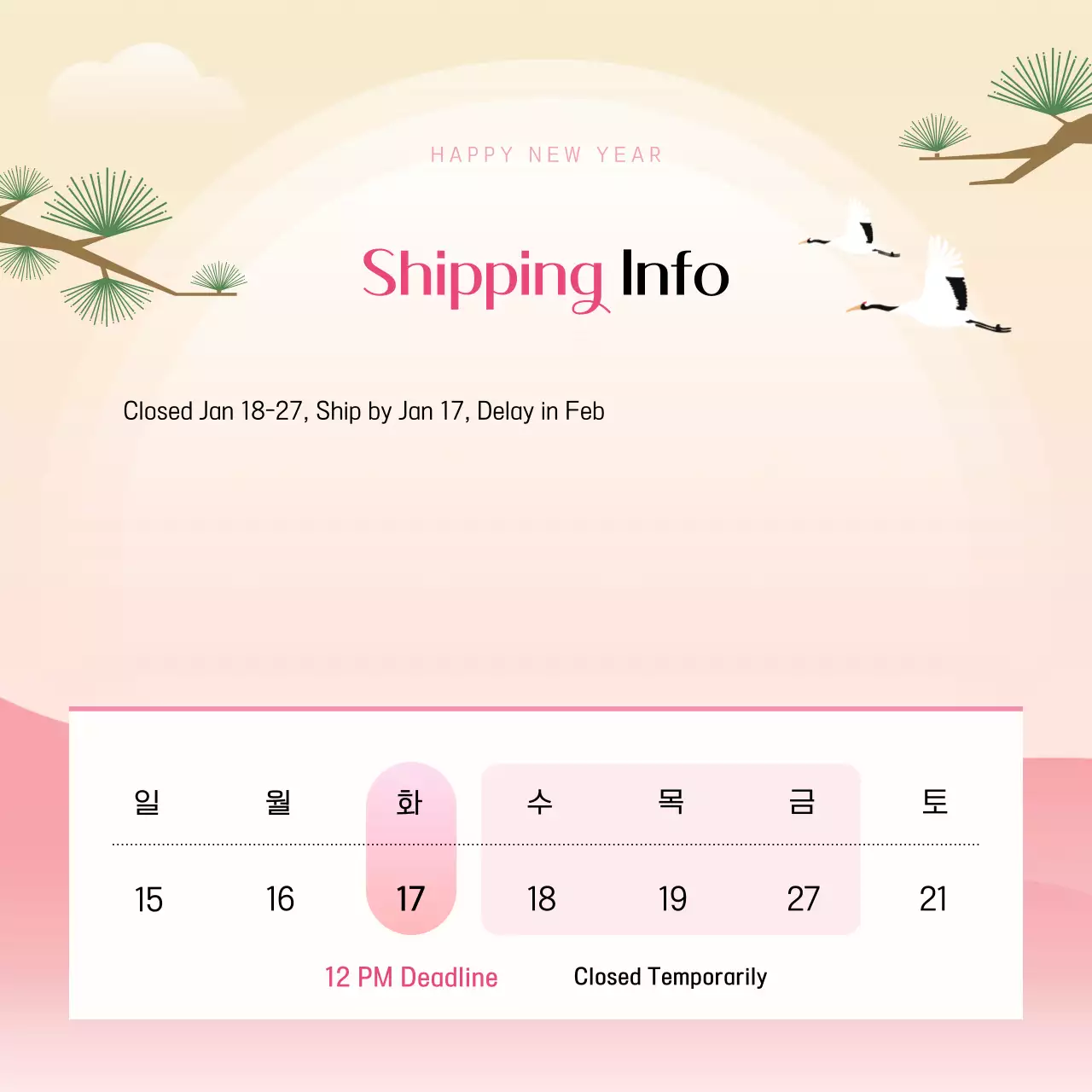 Carrossel de Instagram para promoção de feriados elegantes e rosa