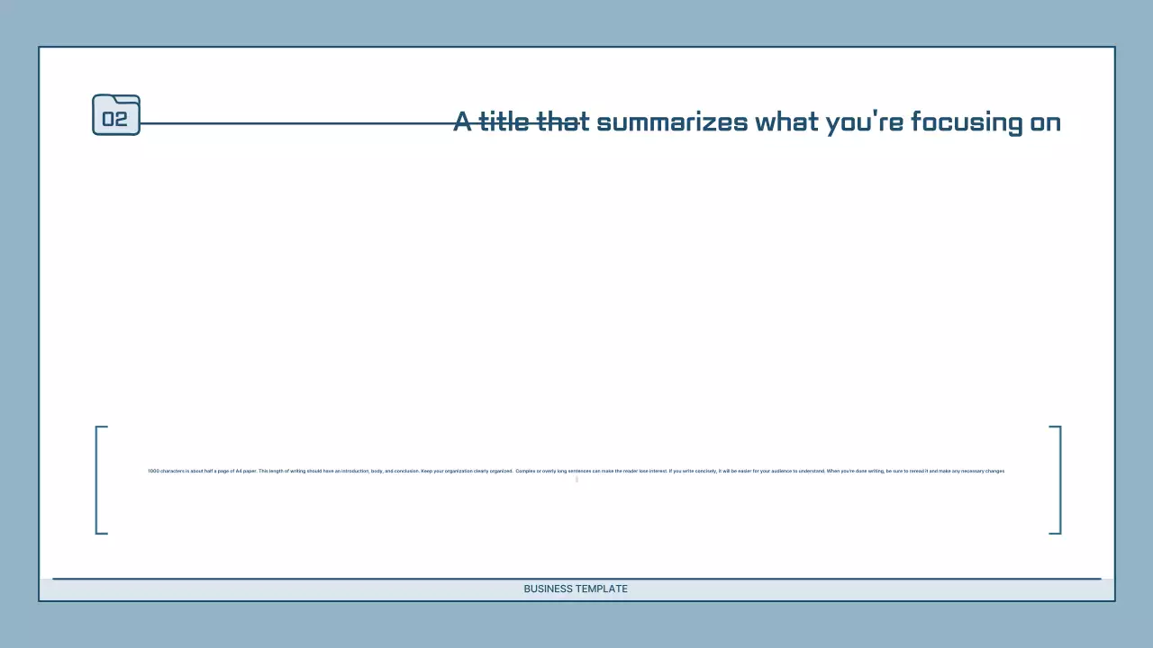 Apresentação de modelo simples azul