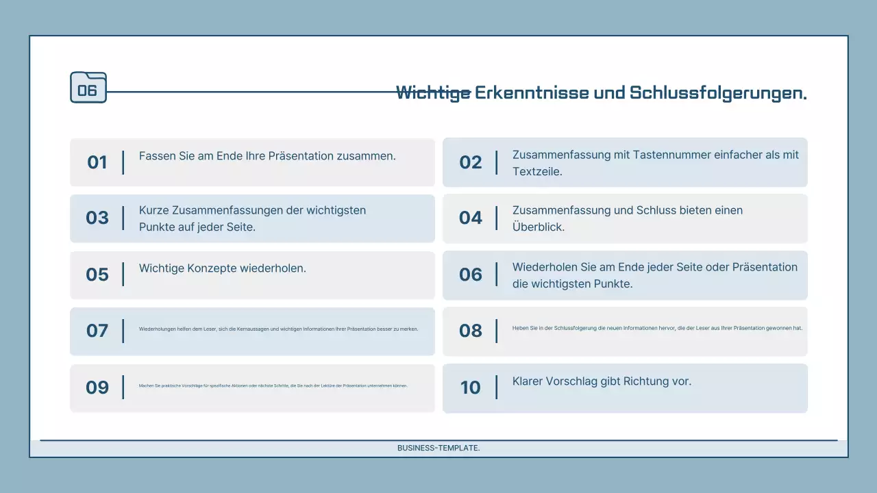 Hellblaue moderne Präsentation Beschreibung