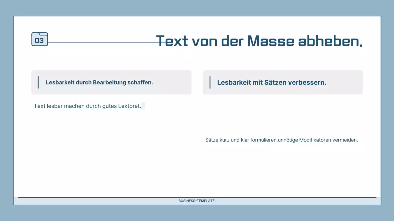 Hellblaue moderne Präsentation Beschreibung