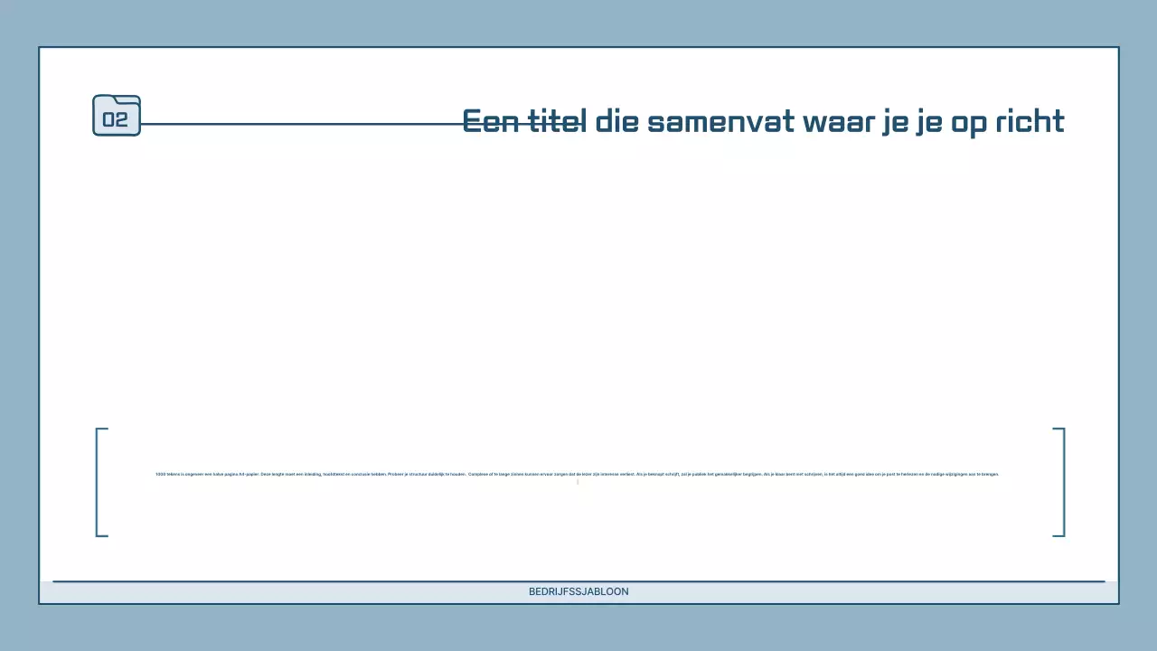 Lichtblauwe moderne presentatie beschrijving