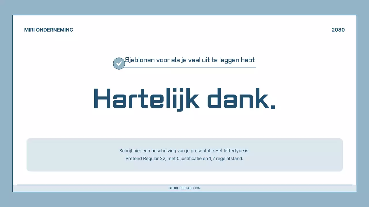 Lichtblauwe moderne presentatie beschrijving