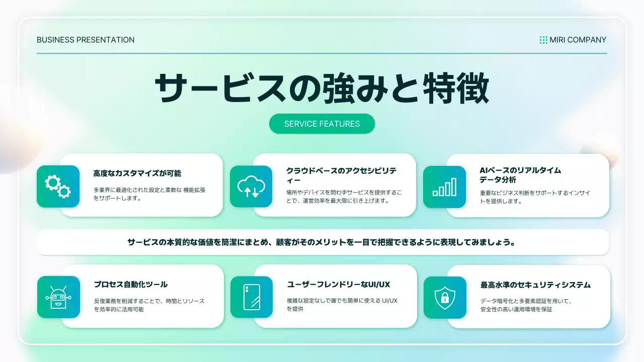 緑 モダン ビジネス プレゼンテーション