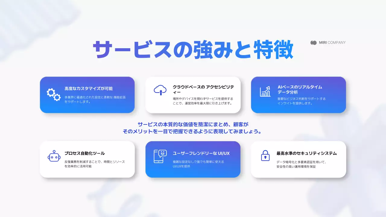 青 モダン デジタル プレゼンテーション