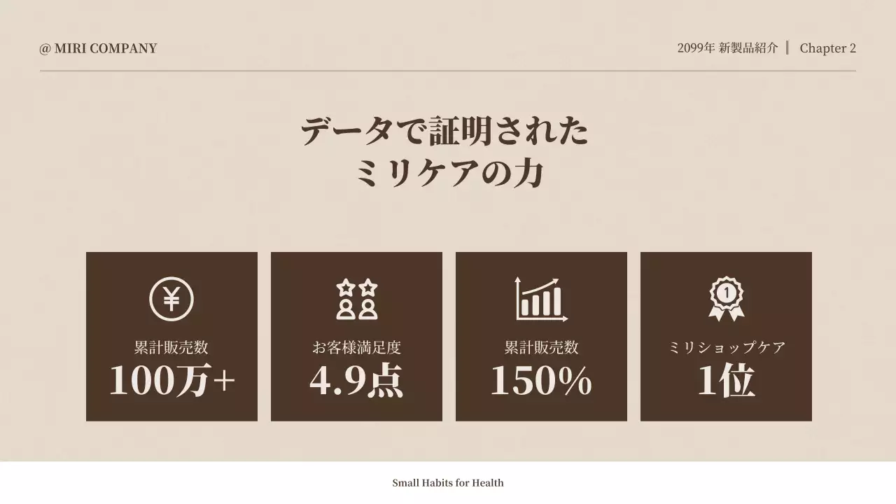 ベージュ シンプル 健康 プラン プレゼンテーション