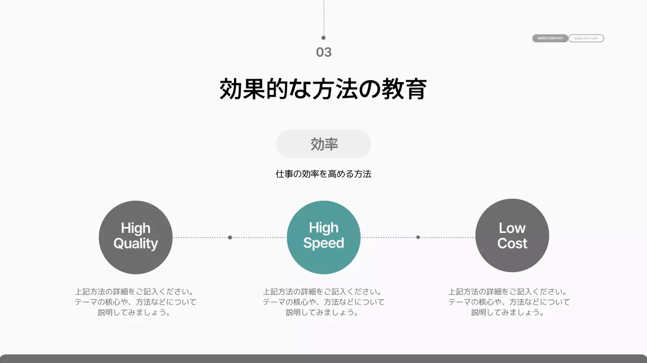 白 モダン 研修 プレゼンテーション