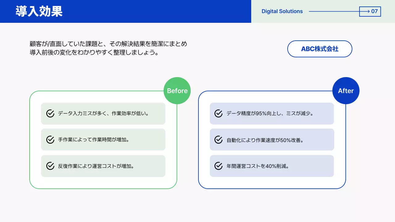 青 モダン デジタル 資料 プレゼンテーション