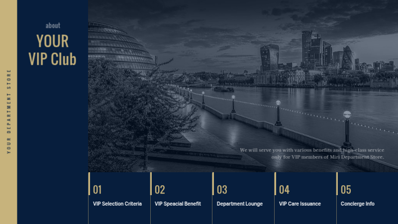 Navy Elegant Vip Promotion Presentation