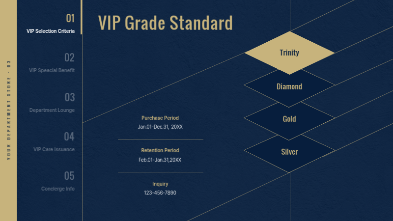 Navy Elegant Vip Promotion Presentation
