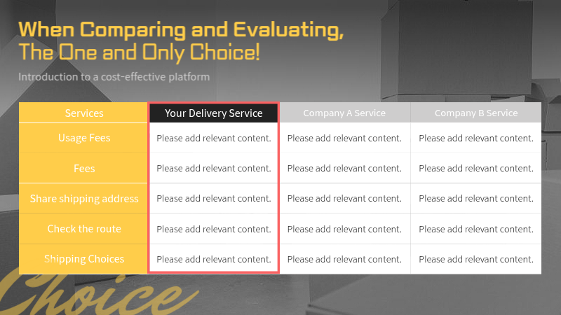 Yellow Simple Delivery Guide Presentation