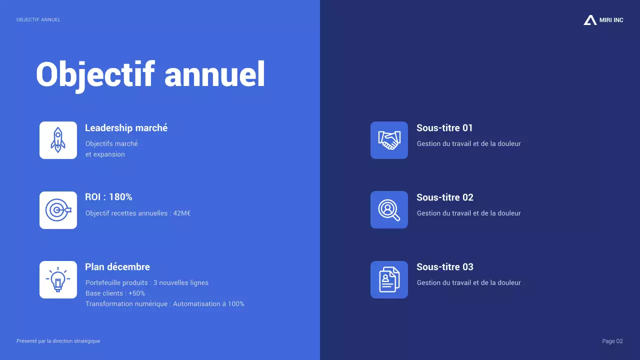 blue modern business report