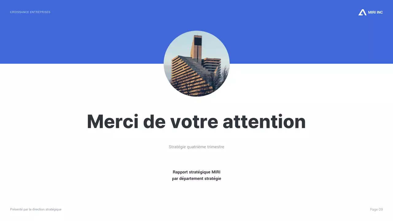 blue modern business report