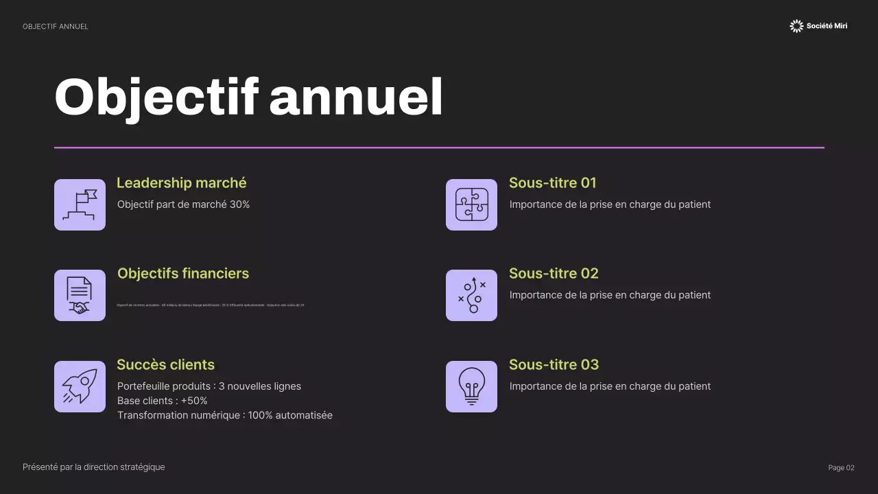 Présentation d'entreprise moderne jaune