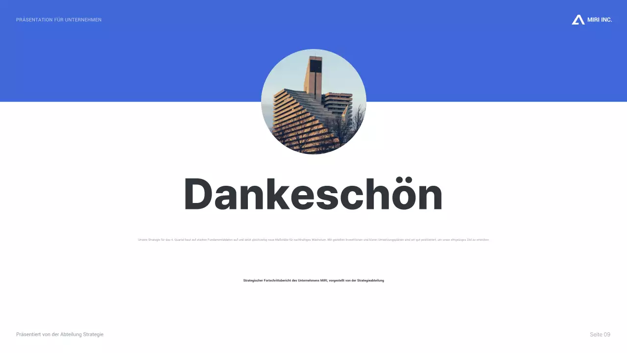 blue modern business report