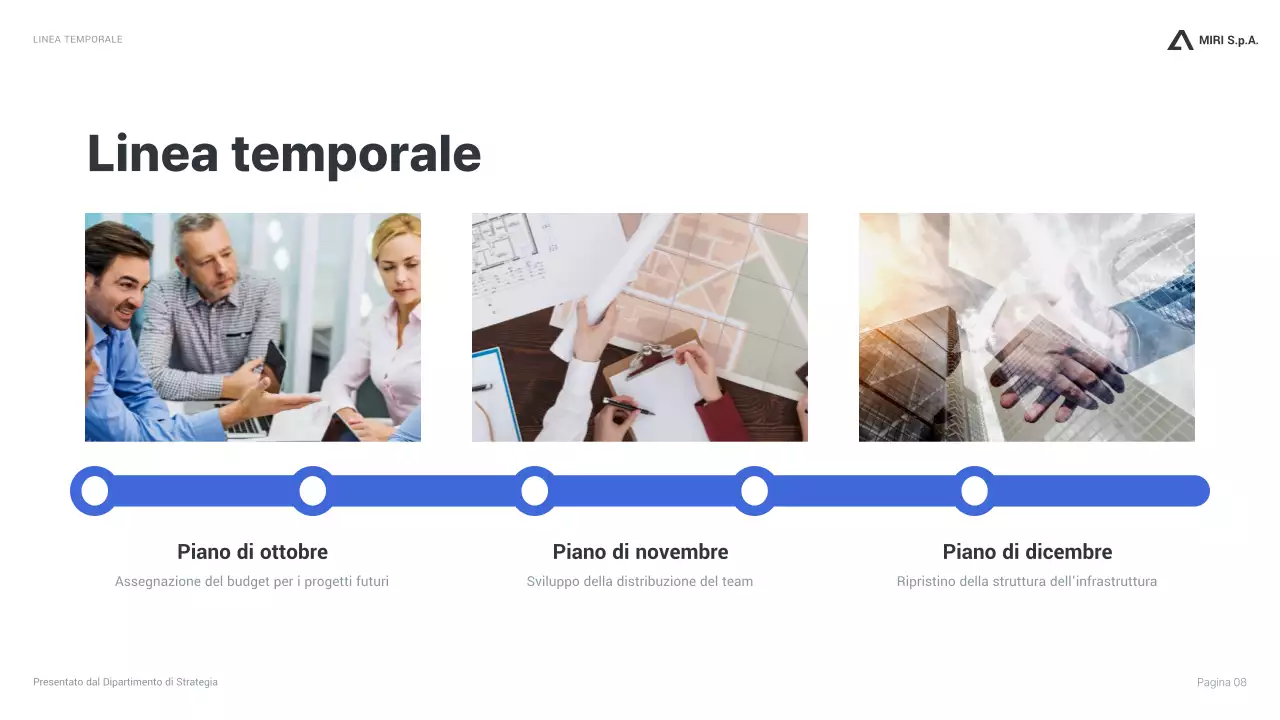 relazione aziendale moderna blu