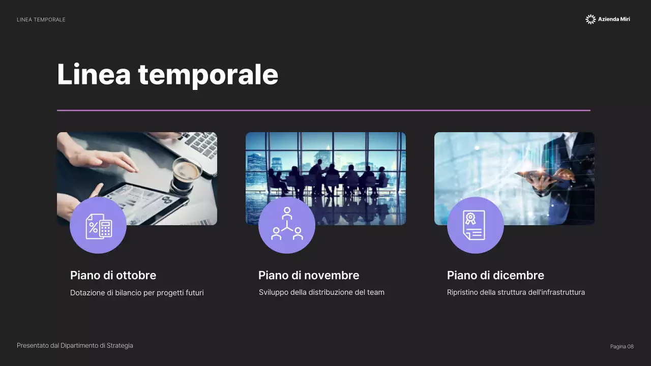 presentazione aziendale gialla e moderna