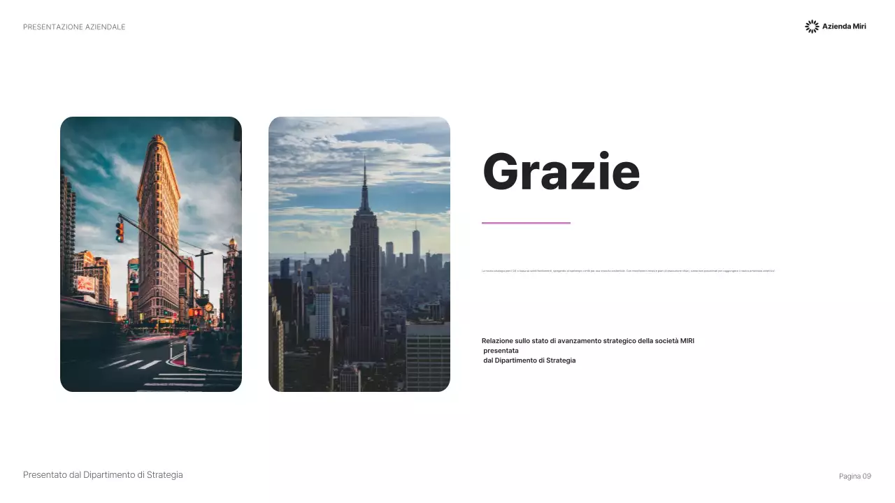 presentazione aziendale gialla e moderna