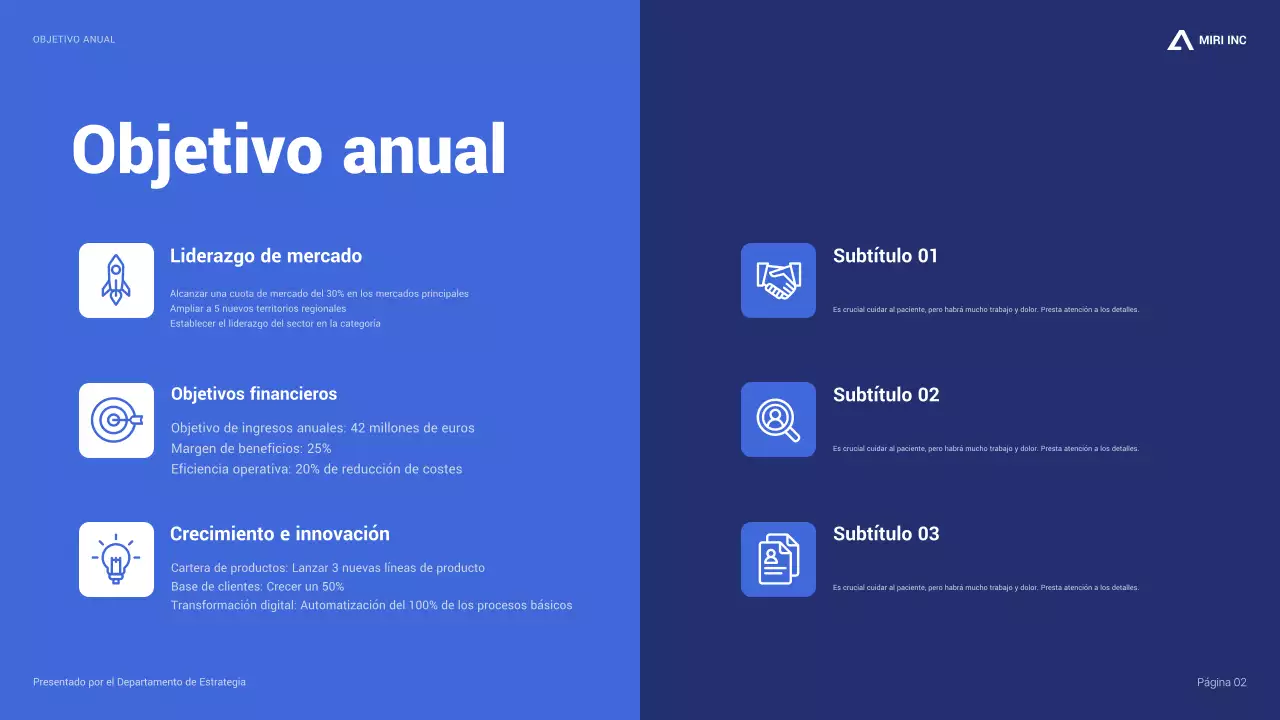 blue modern business report