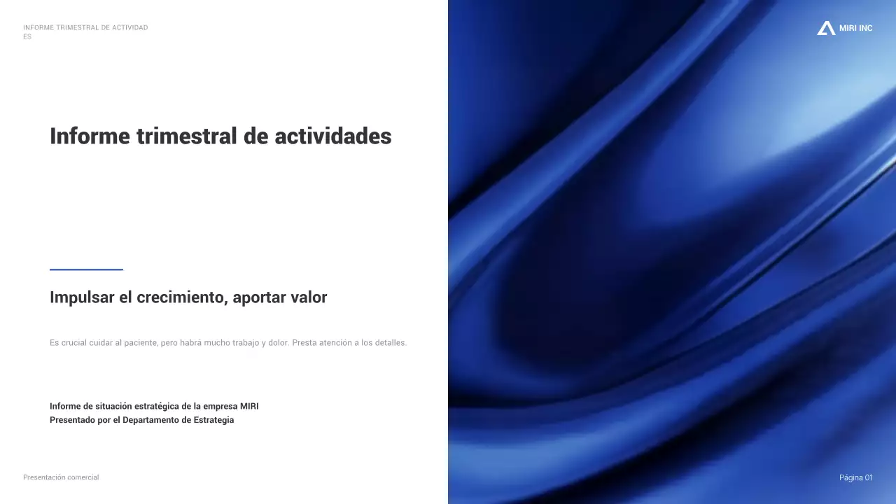 blue modern business report