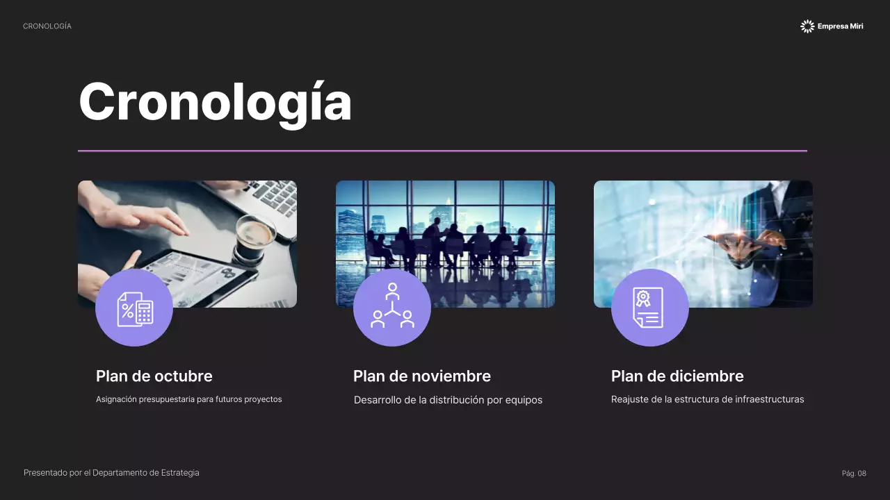 amarillo presentación de empresa moderna